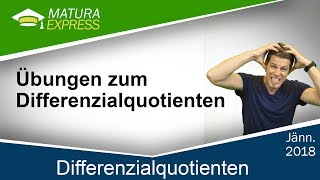 Differenzialquotienten  Zentralmatura Mathematik Jänner 2018 02 [upl. by Aicek207]