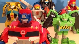 TRANSFORMERS RESCUE BOTS FULL COLLECTION  TOY REVIEW [upl. by Adnomal]