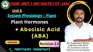 Abscisic Acid ABA  Plant Hormones  Quick Revision  Lecture6 Plant Physiology  Unit6 [upl. by Nnayrb]