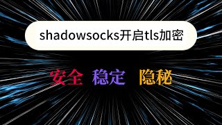 【SS搭建系列二】shadowsock开启tls加密，安全、稳定、隐秘 [upl. by Aeikan]