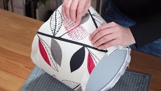 How to recover a lamp shade with fabric [upl. by Annaiviv193]