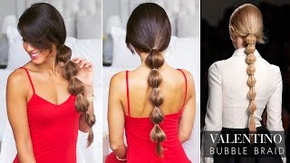 Valentino Bubble Ponytail Tutorial [upl. by Leimad]