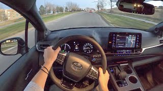 2023 Toyota Sienna XLE Woodland AWD  POV Night Drive Binaural Audio [upl. by Julieta630]