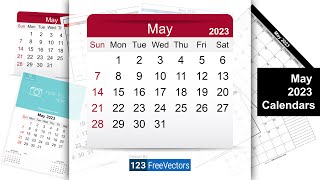 May 2023 Calendar  123FreeVectors [upl. by Zandra]