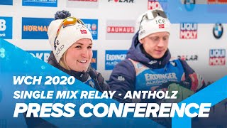 Antholz 2020 Single Mix Relay Press Conference [upl. by Corb]