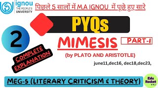 MIMESIS  PLATO VIEWS ON MIMESIS  ARISTOTLE VIEWS ON MIMESIS MEG5 LITERARY CRITICISM AND THEORY [upl. by Alakim]