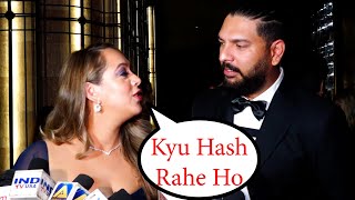 Yuvraj Singh Wife Hazel Keech Gets ANGRY On Him At an Event [upl. by Rifkin]