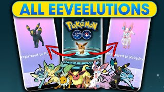 HOW TO GET ALL THE EEVEELUTIONS in POKEMON GO Including Sylveon [upl. by Drehcir]