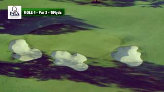 Hole 4 Flyover  Quail Hollow Club  2017 PGA Championship [upl. by Atiseret271]