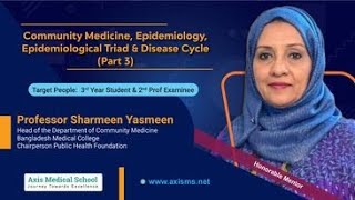 Community Medicine  Epidemiology  Epidemiological Triad amp Disease Cycle  Part 3 [upl. by Ahsiam]