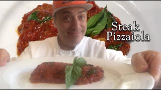 Authentic Steak Pizzaiola AmericanItalian Food with Chef GS Argenti [upl. by Bremer362]