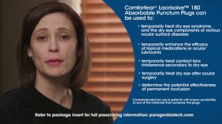 Inserting Comfortear® Lacrisolve® 180 Absorbable Punctum Plugs [upl. by Puff]