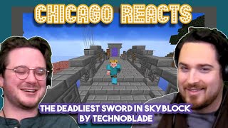 the deadliest sword in skyblock by Technoblade  Actors React [upl. by Arbma]