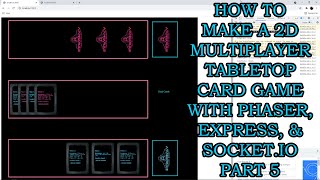 How to Build a Multiplayer Card Game with Phaser 3 Express and SocketIO  Part 5 Using Sockets [upl. by Gausman526]