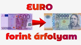 Euró Forint Valuta Árfolyam Mennyi az Euró àrfolyama  EUR To HUF  Euro To Hungarian Forint [upl. by Sihon]