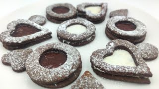 biscotti occhio di bue vegani al cioccolato [upl. by Labaw]