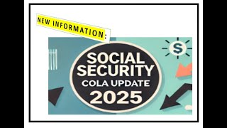 Newest 2025 COLA Update Good or Bad News [upl. by Eciruam313]