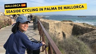 CYCLING Mallorca by Bike Scenic Coastal Ride from Palma de Mallorca to Can Pastilla [upl. by Lewison]