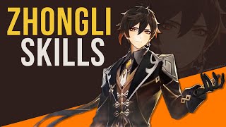 GENSHIN IMPACT Zhongli Skills [upl. by Rosamond359]