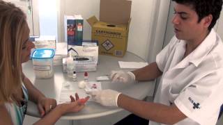 Técnica de Realização dos Testes Rápidos de HIV e Sifilis 720p [upl. by Ylesara]