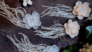 DIY earrings  Mastering the Art of Floral Earring Making Creating Stunning Petal Textures Tutorial [upl. by Sicular796]