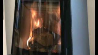 Hwam 3320 woodburning stove burning and operating [upl. by Mandie]