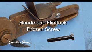 Handmade Screw for a Flintlock Frizzen Swallow Forge [upl. by Ostap504]