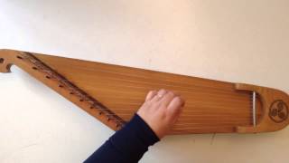 11 String Kantele baltic Zitherlap harp quick demo [upl. by Meekyh]