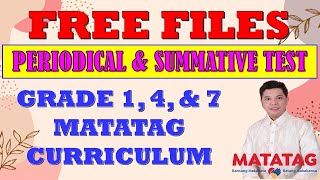 FREE PERIODICAL amp SUMMATIVE TEST MATATAG CURRICULUM GRADE 1 4 amp 7 FOR QUARTER 1 II JUN GULAGULA [upl. by Ardnoel365]