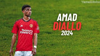 Amad Diallo Takes on Rangers 2024  Skills and Goals  HD [upl. by Fisuoy]