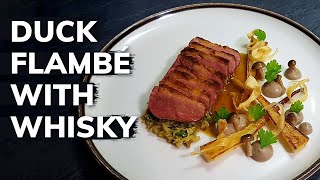 Michelin star DUCK BREAST recipe How To Flambe Duck At Home [upl. by Rey]