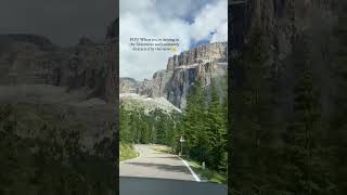 When you’re driving through the Dolomites this happens 😳 dolomites shorts seceda italyroadtrip [upl. by Oiliduab]