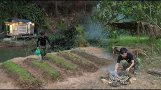 2 Months Gardening on new land growing vegetables harvesting pears watermelons to market sell [upl. by Alrahs]