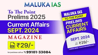 Current Affairs Magazine Prelims 2025  UPSC Classes  Maluka IAS [upl. by Nairadal540]