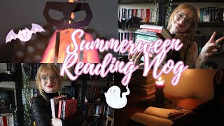 Summerween Reading Horror amp Thriller books  Cozy Reading Vlog [upl. by Aivata]