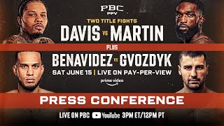 Davis vs Martin amp Benavidez vs Gvozdyk KICKOFF PRESS CONFERENCE [upl. by Eiramlehcar]