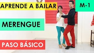 COMO BAILAR MERENGUE  PASO BÁSICO [upl. by Yelkreb732]