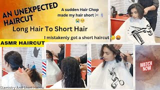 ASMR Haircut Video ✂️ Long To Short Haircut Video ✂️ Bobcut 😭 Indian Girl Haircut 💈 Crying Haircut😴 [upl. by Aiuqram]