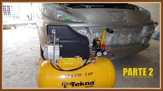 pintando carro com motocompressor de 50 litros DICAS PARTE 2 [upl. by Hizar554]