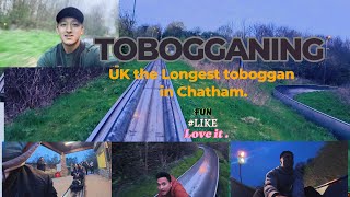 THE LONGEST TOBOGGANING OF THE UK CHATHAM [upl. by Flint784]