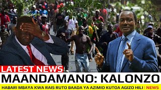 BREAKING NEWS HABARI MBAYA KWA RAIS RUTO BAADA YA AZIMIO KUTOA AGIZO HILI  MAANDAMANO  NEWS [upl. by Annavaj89]