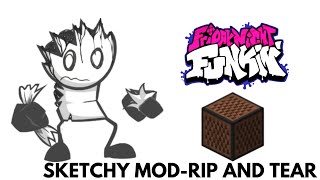 Friday Night Funkin Sketchy Remastered  Rip And Tear Minecraft Note Block Cover [upl. by Olatha23]