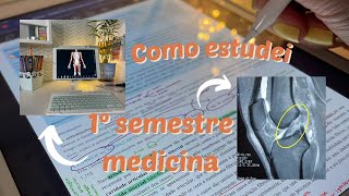 Como estudei no primeiro semestre de medicina [upl. by Wiggins710]