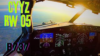 B737 Busy Approach and Landing in Toronto FULL ATC COCKPIT VIEW [upl. by Ssitnerp]