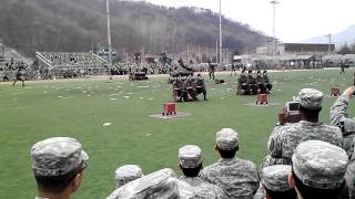 South Korean Special Forces quotBlack Beretsquot  quotROK SFquot Demonstration in front of 2ID US Army [upl. by Annayd169]