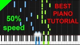 Cassadee Pope  Wasting All These Tears 50 speed piano tutorial [upl. by Yesnek966]