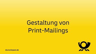 Tutorial Erstellung von Print Mailings [upl. by Tab188]