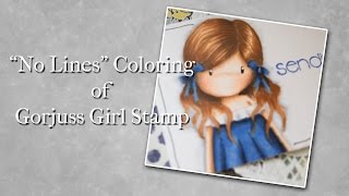 No Lines Coloring Gorjuss Girl Stamp [upl. by Frey]