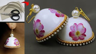 Beautiful Paper Earring Making  Easy jewellery making at home with paper [upl. by Atiekahs]