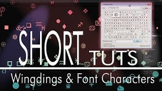 Wingding and Font Characters in After Effects [upl. by Nylarat]